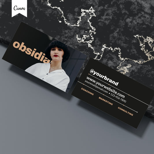 Obsidian Business Cards